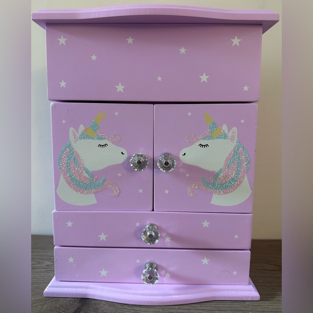 Unicorn Jewelry Box for Kids - Pink